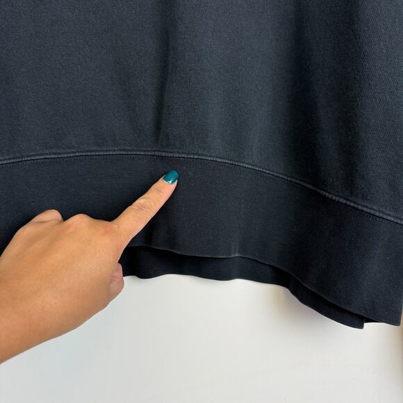 Nike Essentials Crew Fleece Oversized Crop Sweatshirt Black - S - Picture 3 of 11